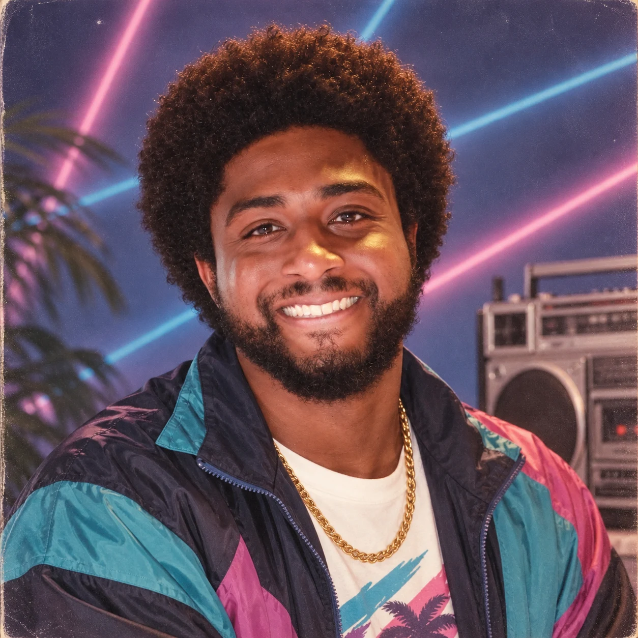 A retro editorial portrait made with GPT Image 2.5 Flare