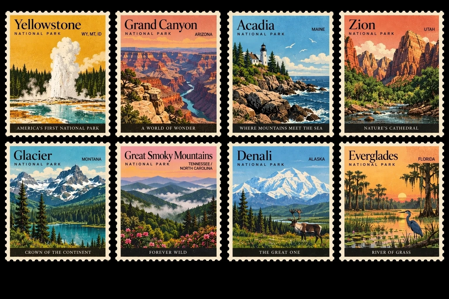 A vintage stamp product concept made with GPT Image 2.5 Flare